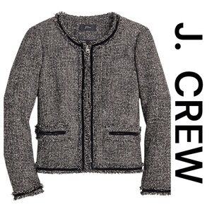 J. CREW Lady Jacket in Sparkling Constellation Tweed, Size 12.
